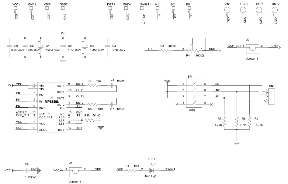 Schematic - Monolithic Power Systems (MPS) EV6619L-Q-00A Evaluation Board